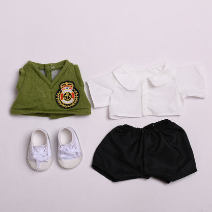 Only clothes] 38cm labubu doll academic style suit vinyl Labubu casual change for clothes
