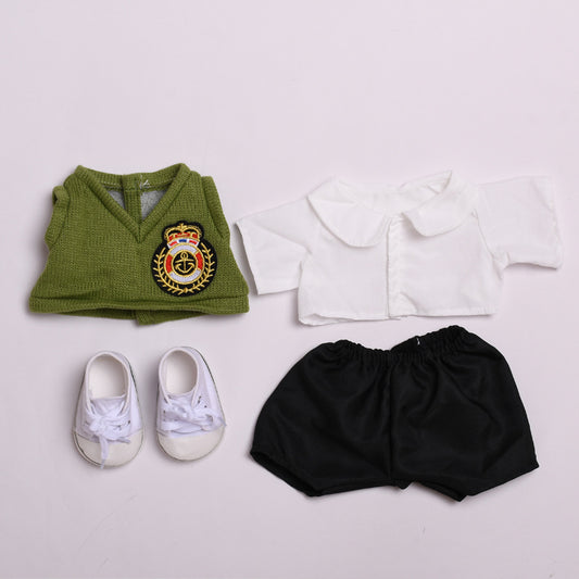 Only clothes] 38cm labubu doll academic style suit vinyl Labubu casual change for clothes