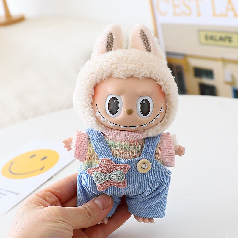 The first and second generation of cloth doll plush doll clothes pendant T-shirt suspenders clothing accessories blind box doll hat