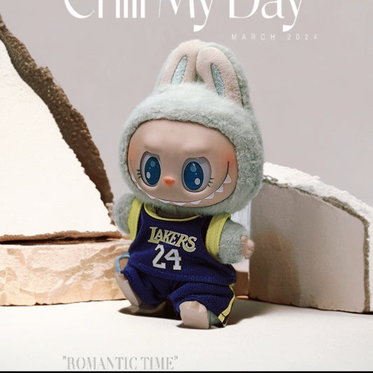 Labubu Baby Clothes Outfit for 17cm Doll - NBA Style