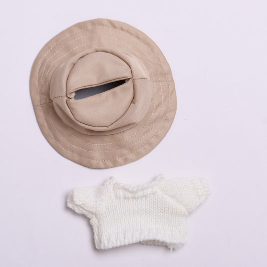 Labubu Doll White Sweater Outfit with Hat & Pants - Baby Clothes Style
