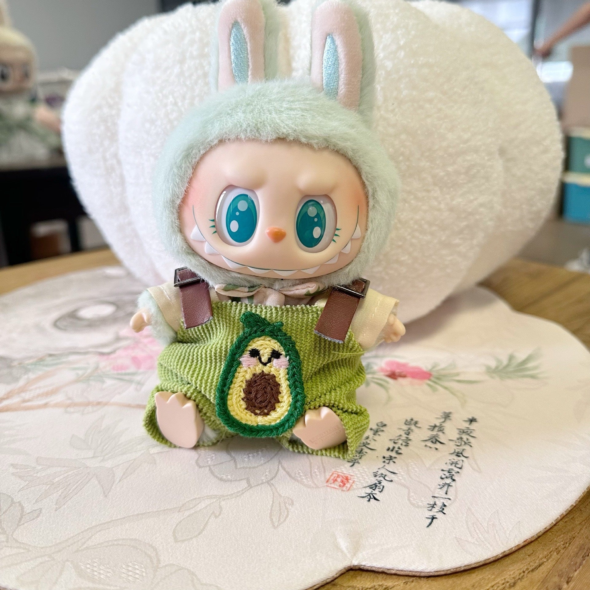 Only clothes] the first and second generation of Labubu doll clothes pull cloth sit party series baby clothes fruit suit