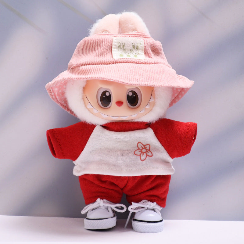 Labubu Doll Baby Clothes Set - Colorful T-Shirt & Shorts Outfit