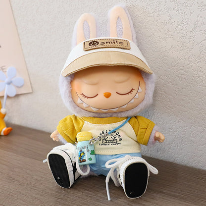 Generation II Blind Box LABUBU Pendant Doll Clothes Sportswear Casual Clothes T-shirt sneaker Duck Tongue Hat Dress