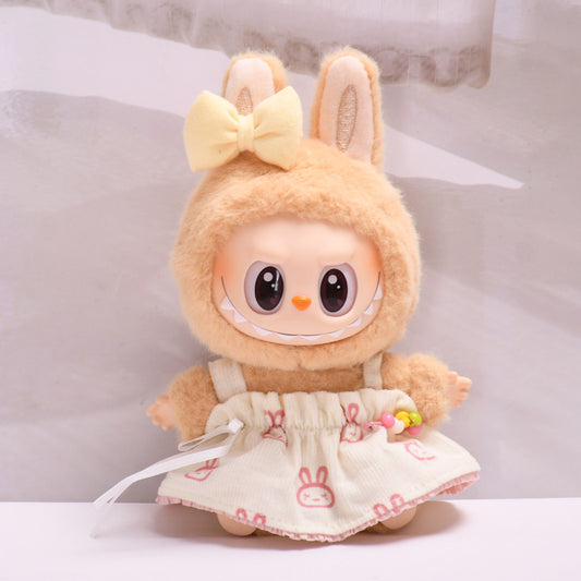 Labubu Doll Cute Rabbit Slip Skirt Outfit for Sitting Party