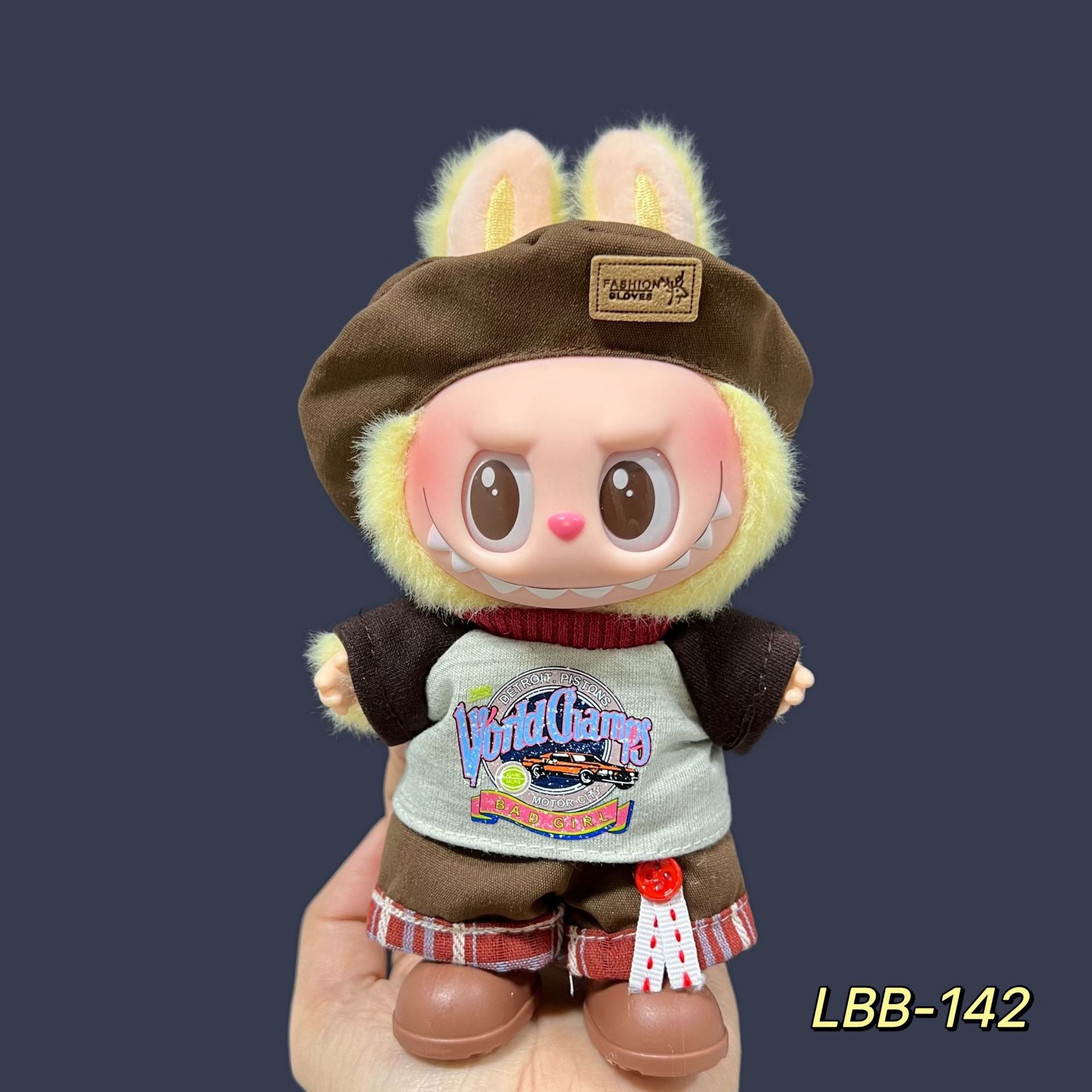 [Only Clothes] 17cm Blind Box Labubu Handmade Frog Piggy Stuffed Christmas Suit Labubu Hanging