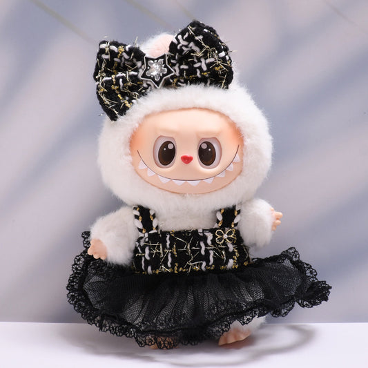 Only baby clothes] one or two generation pendant labubu clothes black lace ballet skirt labubu baby clothes