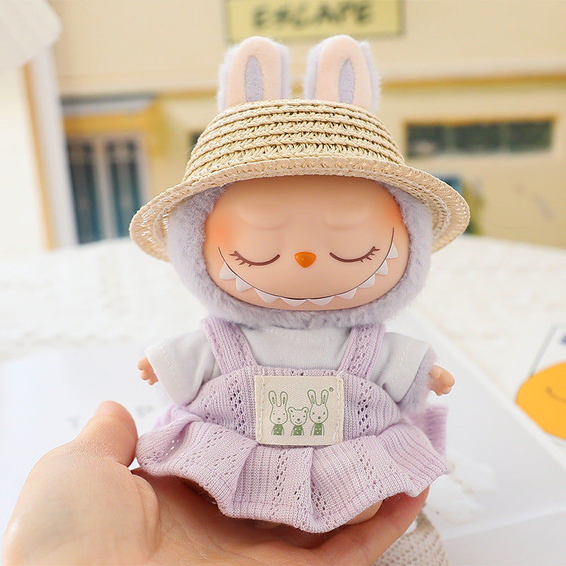 Rab cloth pendant generation two generation vinyl doll T-shirt suspenders suit doll clothes labubu doll clothes skirt