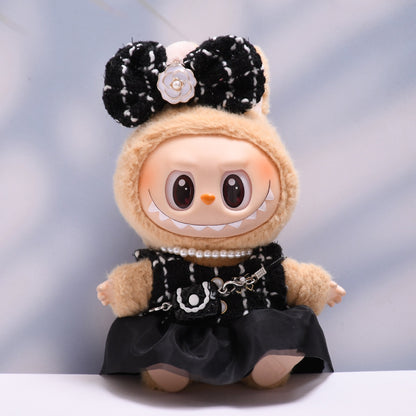 Only clothes] the first and second generation Labubu pendant clothes small fragrant style suspenders skirt cloth cloth doll clothes
