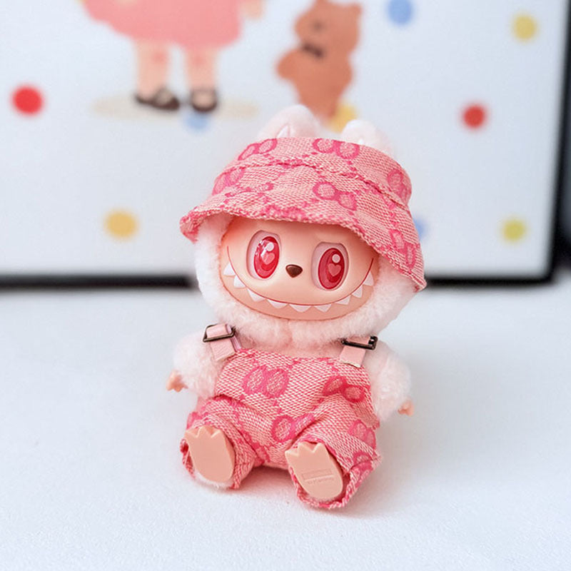 One, two and three generations of Labubu clothes pendant cloth cloth sitting doll clothes NY overalls sports suit trend cute