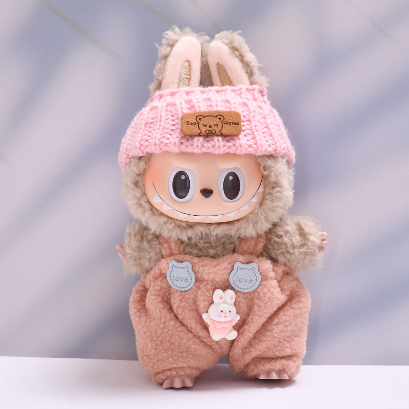 Only clothes] blind box 17cm pendant cloth cloth clothes cute suspenders suit key chain labub baby clothes