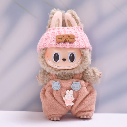 Only clothes] blind box 17cm pendant cloth cloth clothes cute suspenders suit key chain labub baby clothes