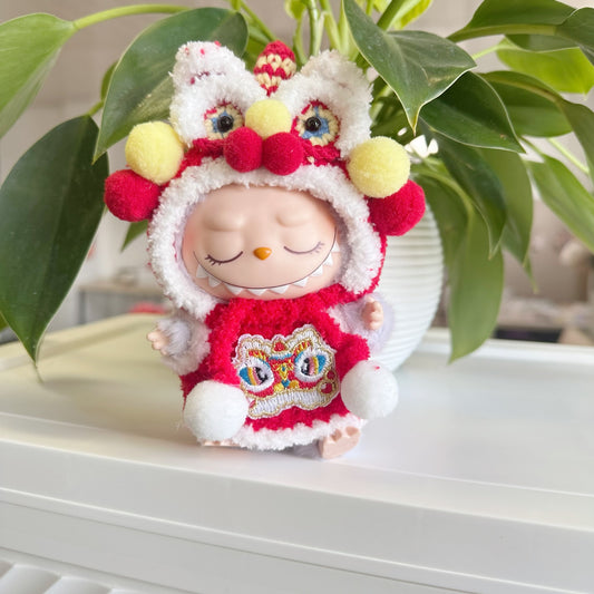 Only clothes] pendant blind box pull cloth new year clothes one or two generation pull cloth happy pure hand lion dance suit