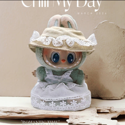Labubu Doll Coat Outfit for 17cm Vinyl Pendant Dolls