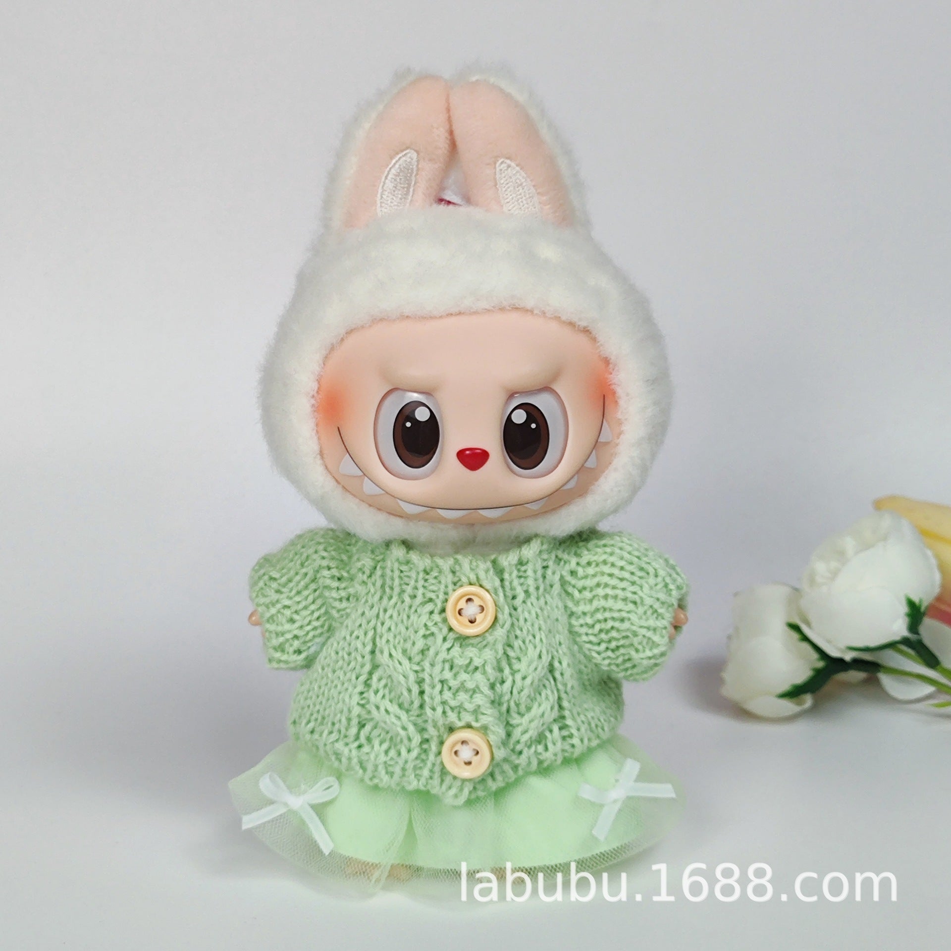 Labubu Doll Outfit - 17cm Sweater, Skirt & Bag Set for 1st-3rd Gen