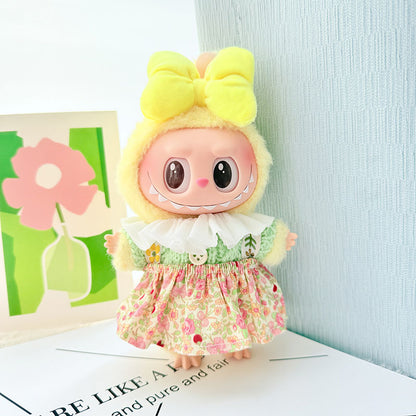 Only clothes for sale] first and second generation key chain Labubu clothes pendant cloth doll chocolate academy style