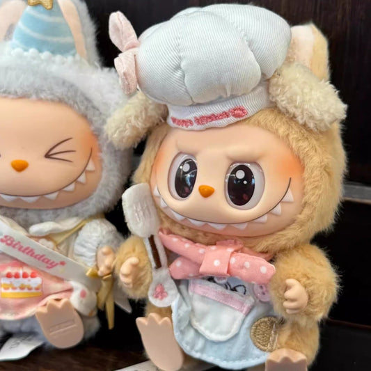 Labubu Doll Outfit Set - 10cm Puppy Kitchen & Party 4-Piece