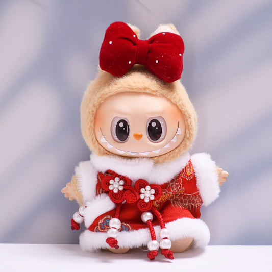 Labubu Doll Cheongsam Outfit - New Year Tang Suit for Pendant Doll