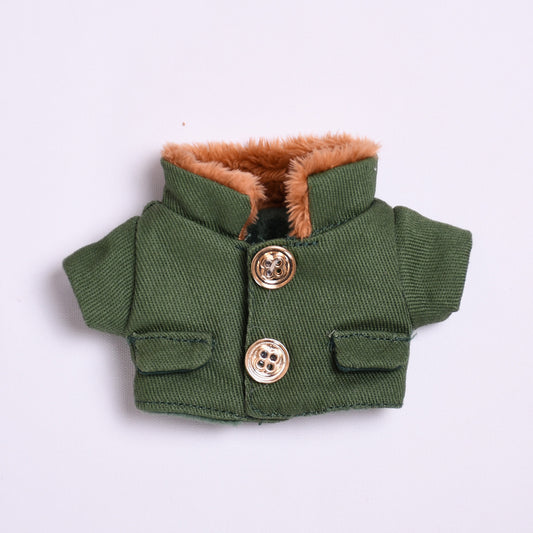 Labubu Doll Military Coat Outfit - Baby Clothes for Pendant Doll