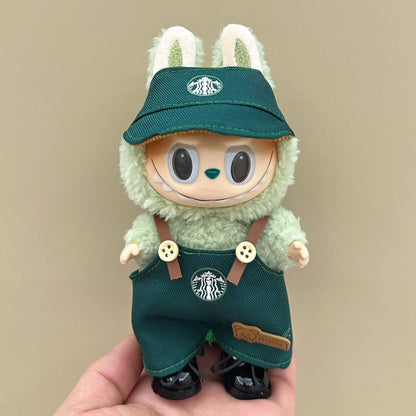 labubu doll clothes 17cm pull cloth clothes blind box doll skirt suit cute dress toy cross-border wholesale