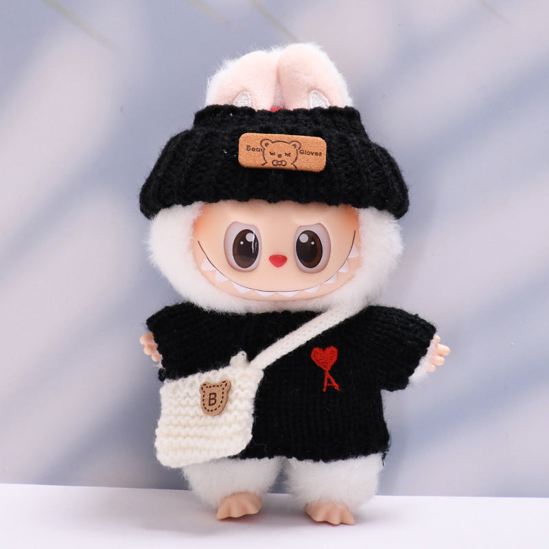 Only clothes] the first and second generation of cloth pendant button sweater hat small bag camera Labubu change baby clothes