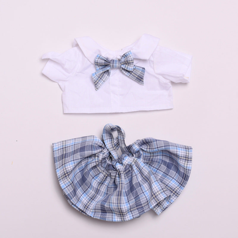 Only clothes] 38cm labubu doll academic style suit vinyl Labubu casual change for clothes