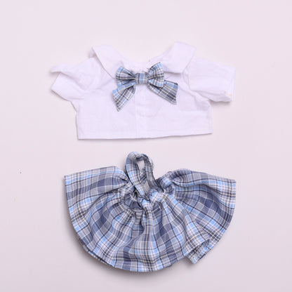 Only clothes] 38cm labubu doll academic style suit vinyl Labubu casual change for clothes