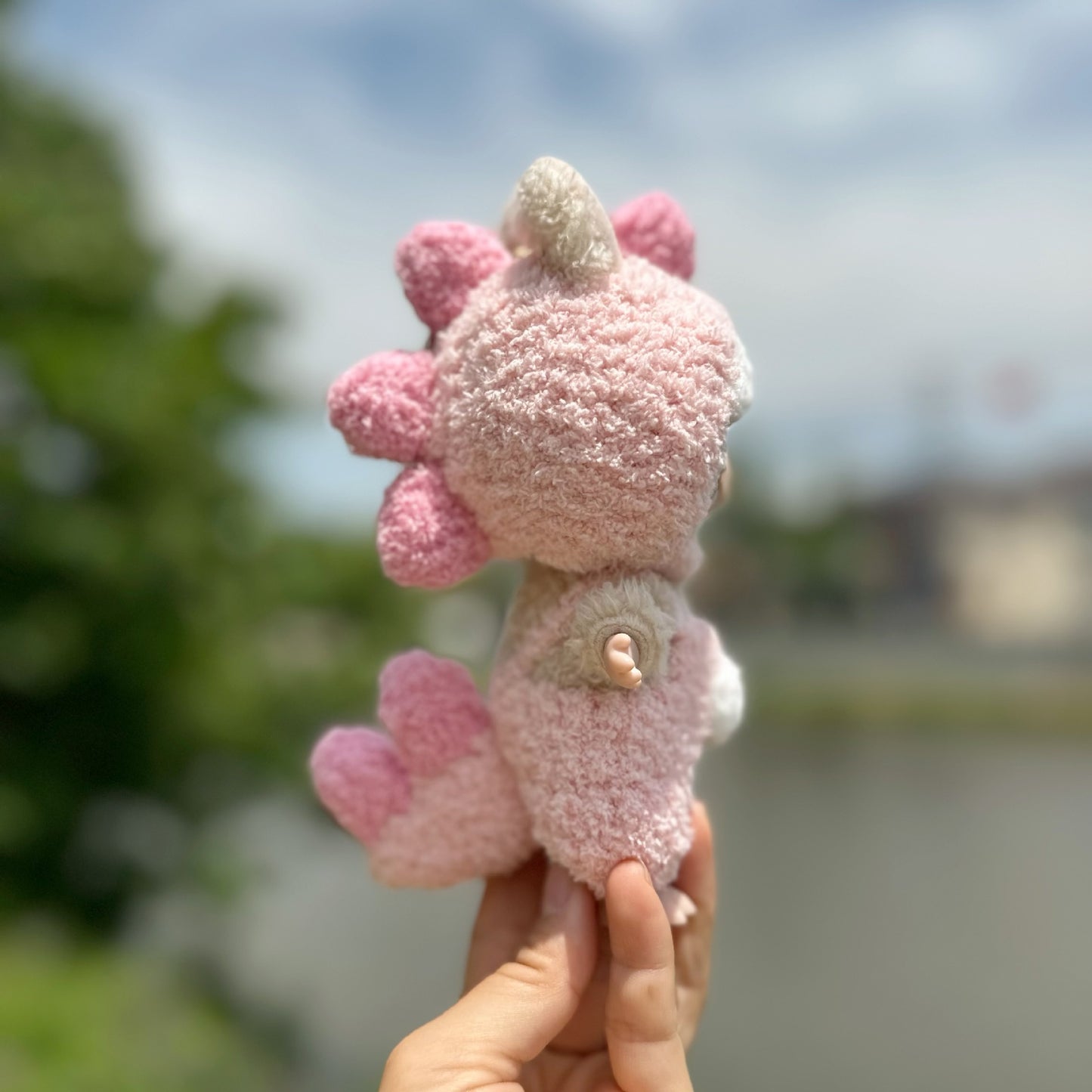 Only clothes] 17CM blind box pull cloth clothes vinyl LABUBU pure hand made dinosaur clothes color ridge black dinosaur