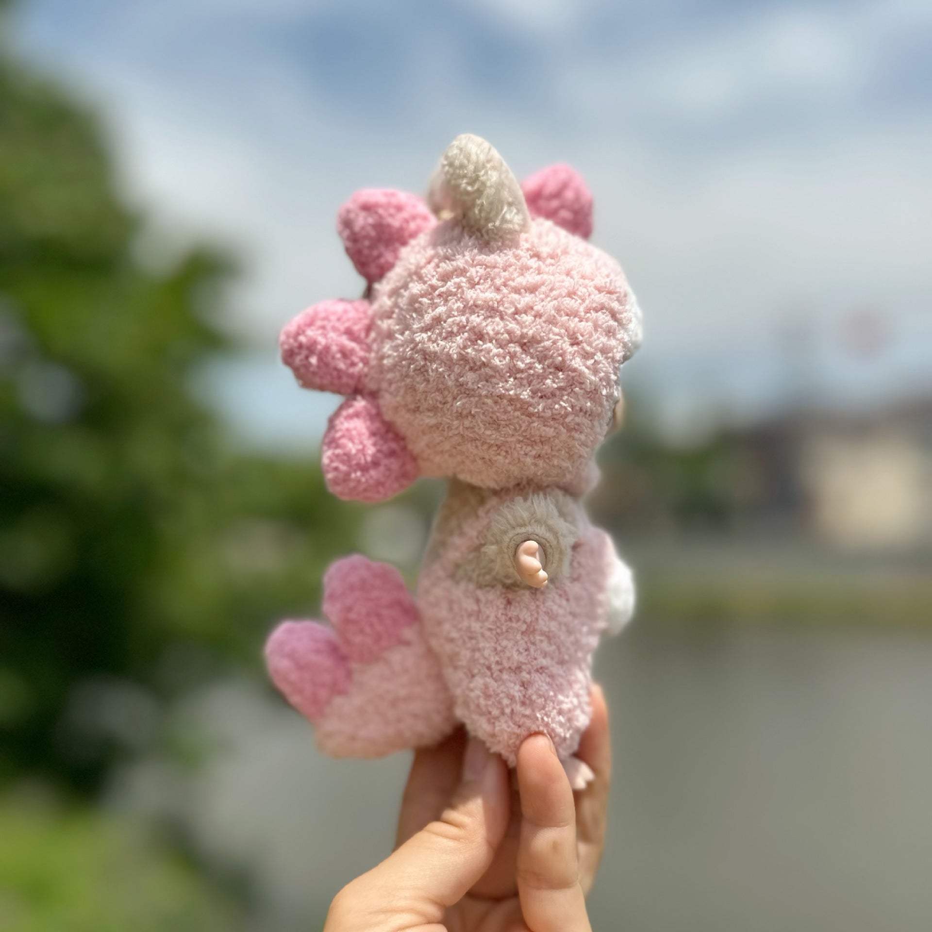Only clothes] 17CM blind box pull cloth clothes vinyl LABUBU pure hand made dinosaur clothes color ridge black dinosaur