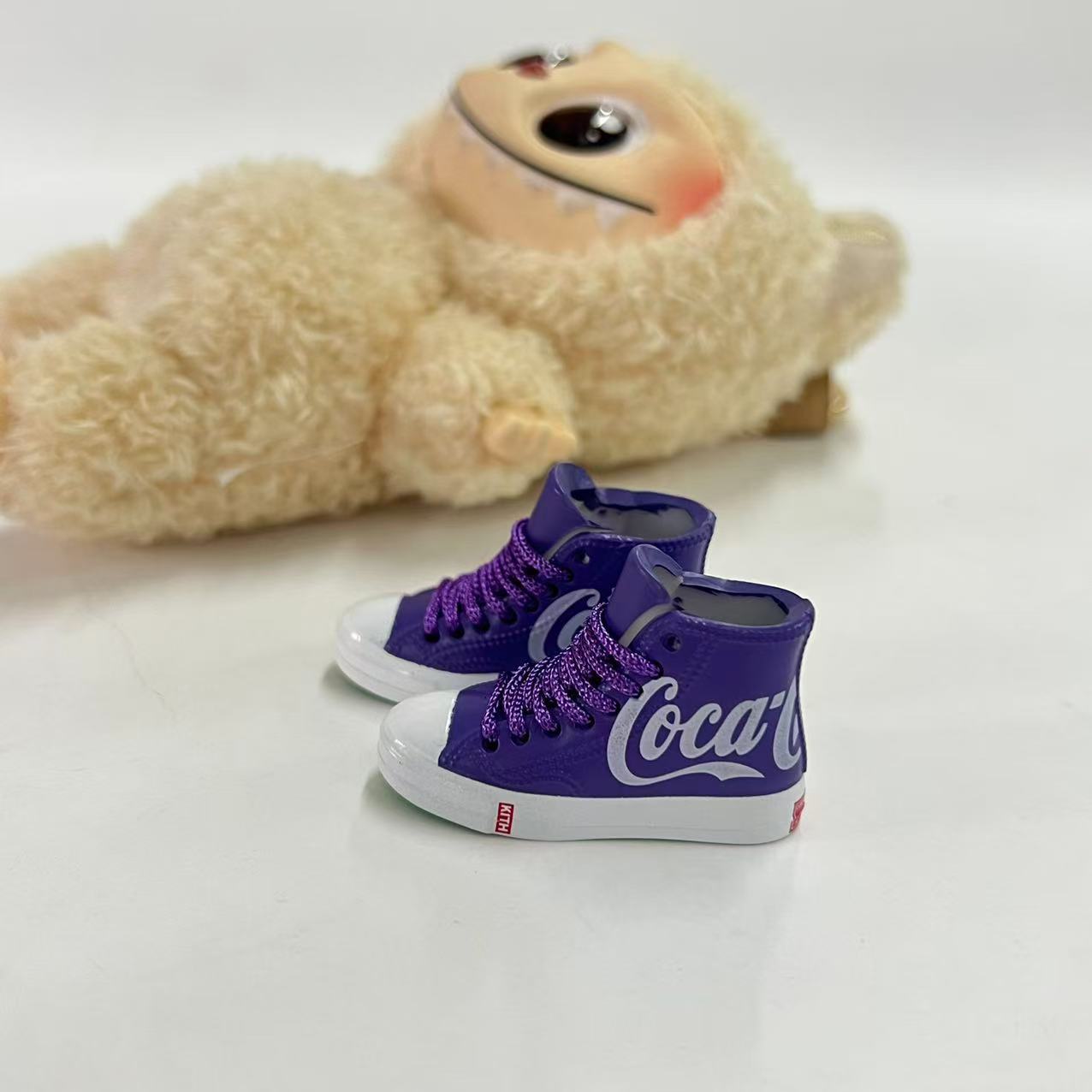 Labubu Plush Doll Clothes 17cm Plush Vinyl Doll Bag Hanging Replacement Shoe Model Pendant Blind Box