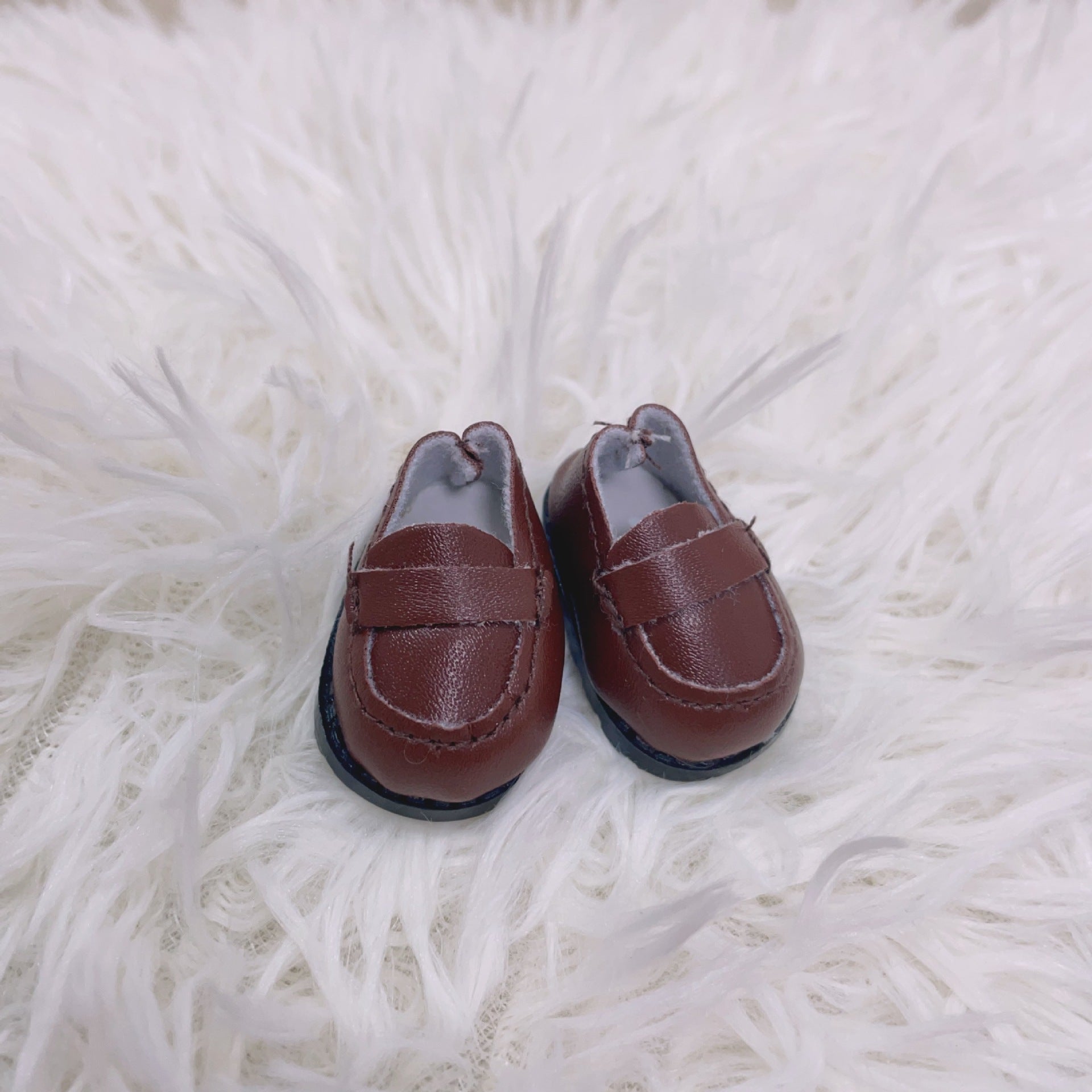 One or two generation labubu shoes 17cm labubu 10cm doll black white brown lefu shoes factory wholesale