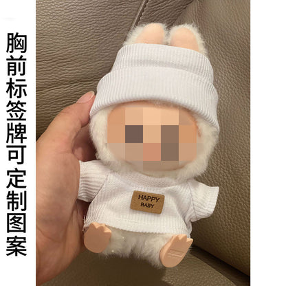 Labubu Doll Baby Clothes Outfit - 17cm Vinyl Doll Overalls Suit