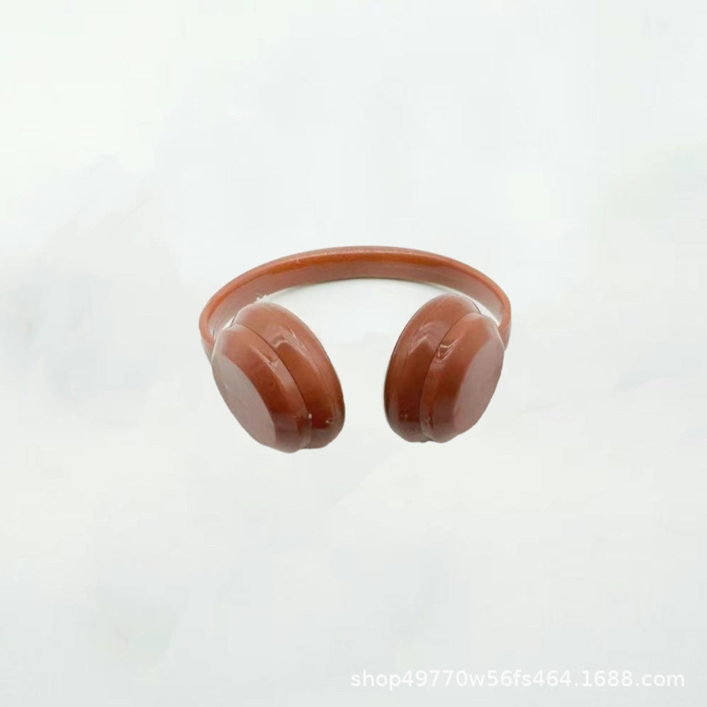 Suitable for Labubu Pendant Doll Headphones 10cm Cotton Doll Macaron Head-Mounted Labubu Headphones Matching