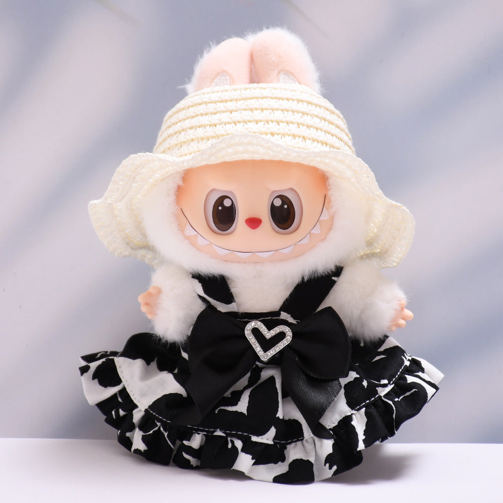 Only clothes] 17cm pendant pull cloth cloth for clothes spring and summer dress suit labubu baby dress cute