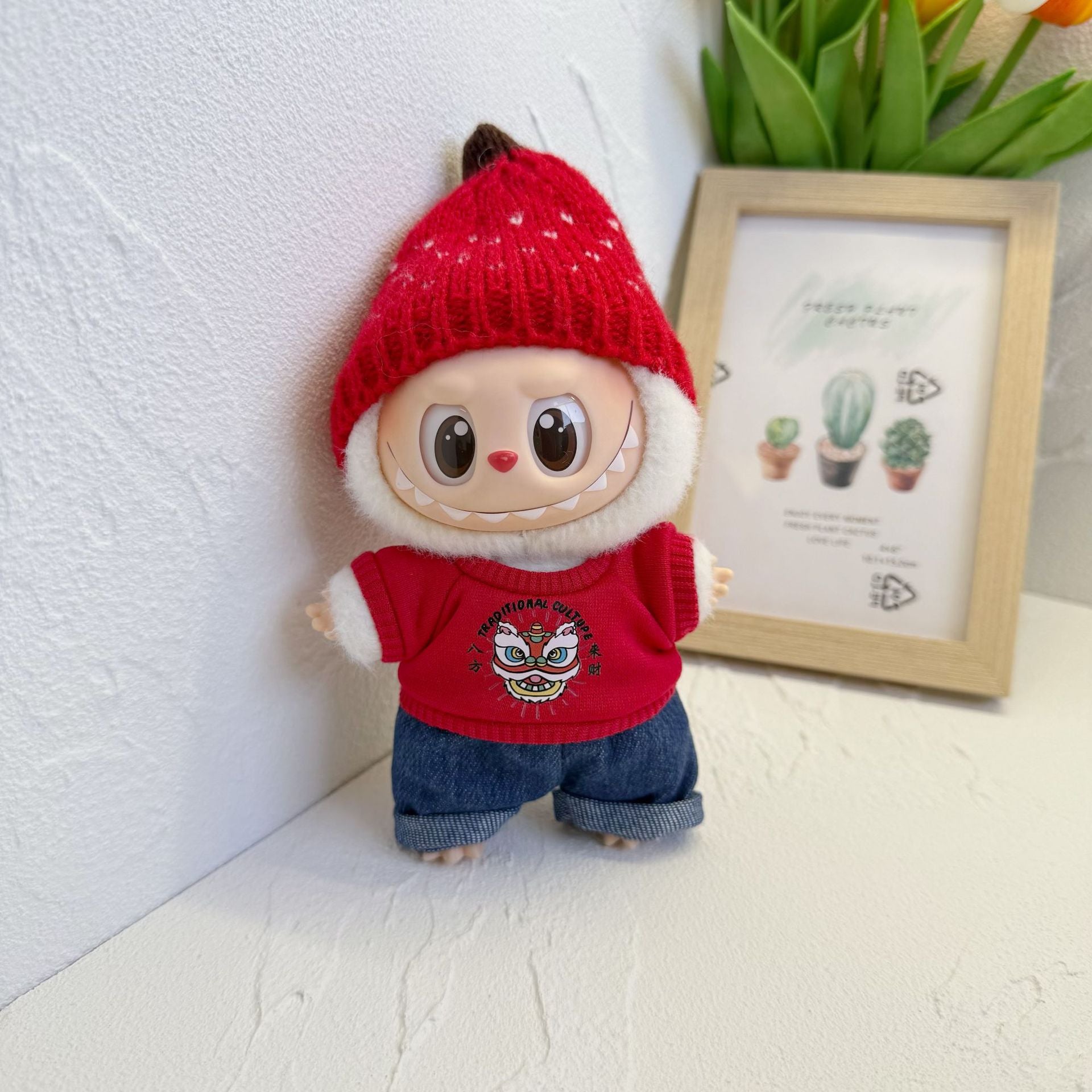 Baby Clothes Only] One or Two Generation Pendant Labubu Clothes Colorful T-Shirt Shorts suit Blind Box Labubu Baby Clothes New