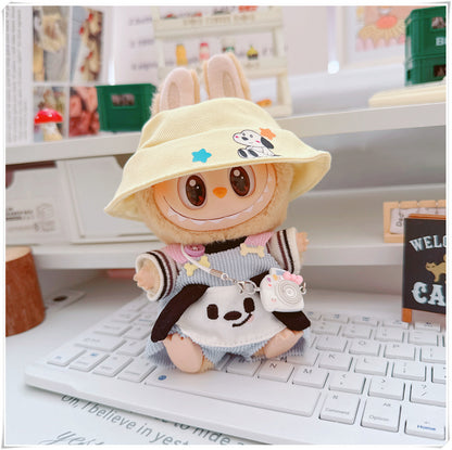 Labubu Doll Clothes - Sweet Dog Travel Outfit & Camera Bags