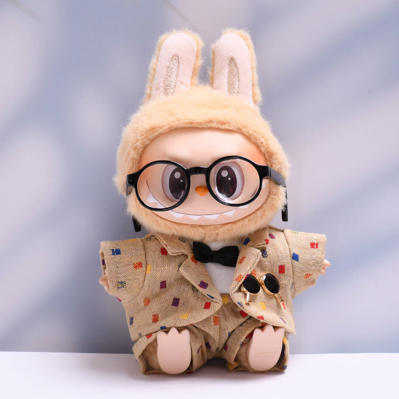 Only clothes] the first and second generation pendant labubu little suit suit suit sit labubu change baby clothes