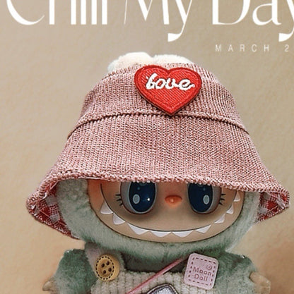 Labubu Doll Outfit - 17cm Cute Overalls & Hat Set