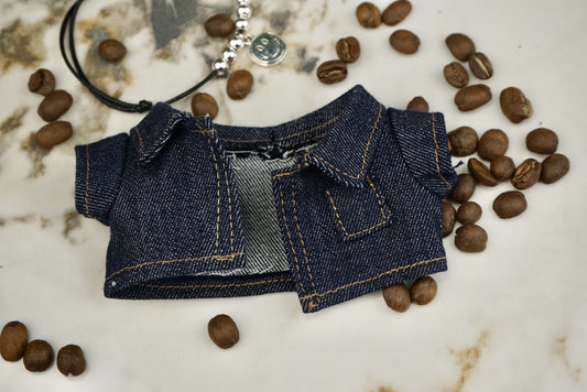 Labubu Doll Denim Outfit Set for 17cm Vinyl Doll - Valentine's Day Gift