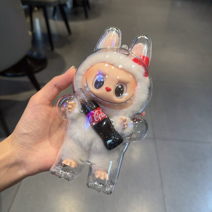 Labubu Coca-Cola Labubu Transparent Protective Case Protective Cover Dustproof Shell Baby Clothes Accessories