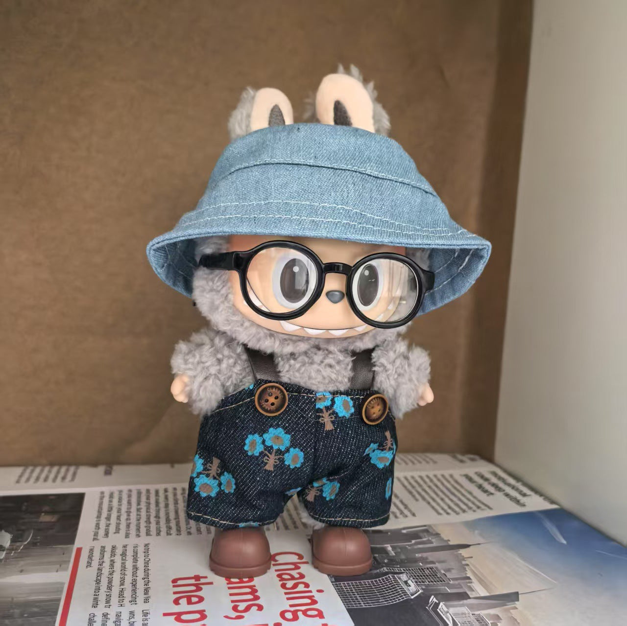 [clothes only] doll clothes for 17cm pendant pull cloth labubu vinyl doll clothes