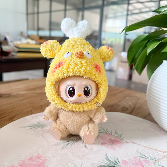 Clothes Only] The First and Second Generation Blind Box Labubu Doll Clothes LABUBU Doll suit for Handmade Chicken Leg Hat