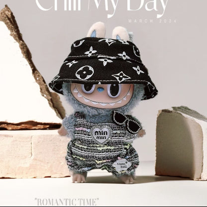 Labubu Doll Outfit Set - Mini Overalls, Hat & Shoes for 1st & 2nd Gen Pendants