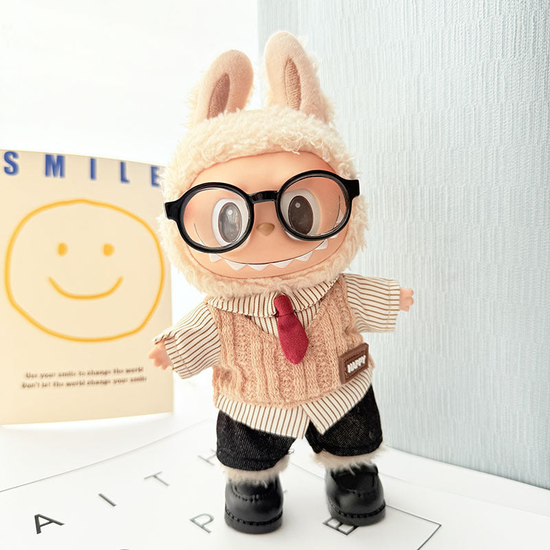 Only clothes for sale] first and second generation key chain Labubu clothes pendant cloth doll chocolate academy style