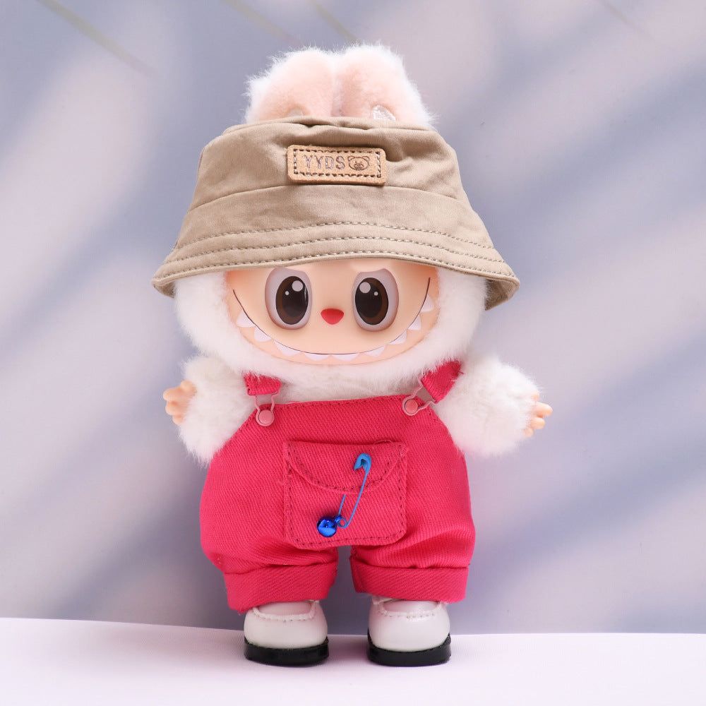 Only baby clothes] one or two generation pendant labubu clothes colorful pocket suspenders pants hat suit cloth baby clothes