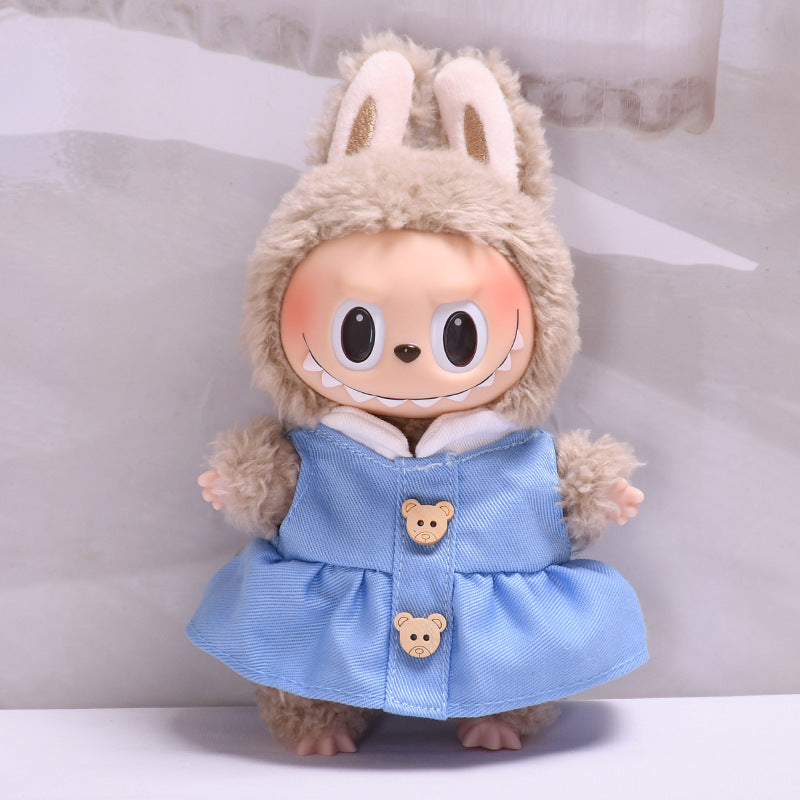 Only clothes] 17cm pendant pull cloth cloth for clothes spring and summer dress suit labubu baby dress cute