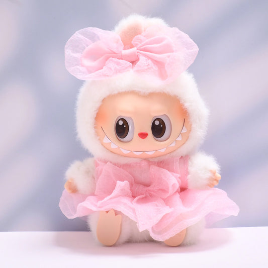 Only clothes] one or two generation blind box labubu clothes bow dress cloth cute baby clothes