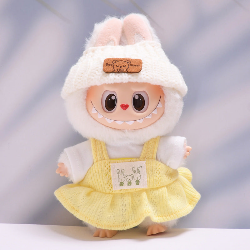 Only clothes] the first and second generation of cloth pendant rabbit T-shirt suspenders skirt Labubu change baby clothes