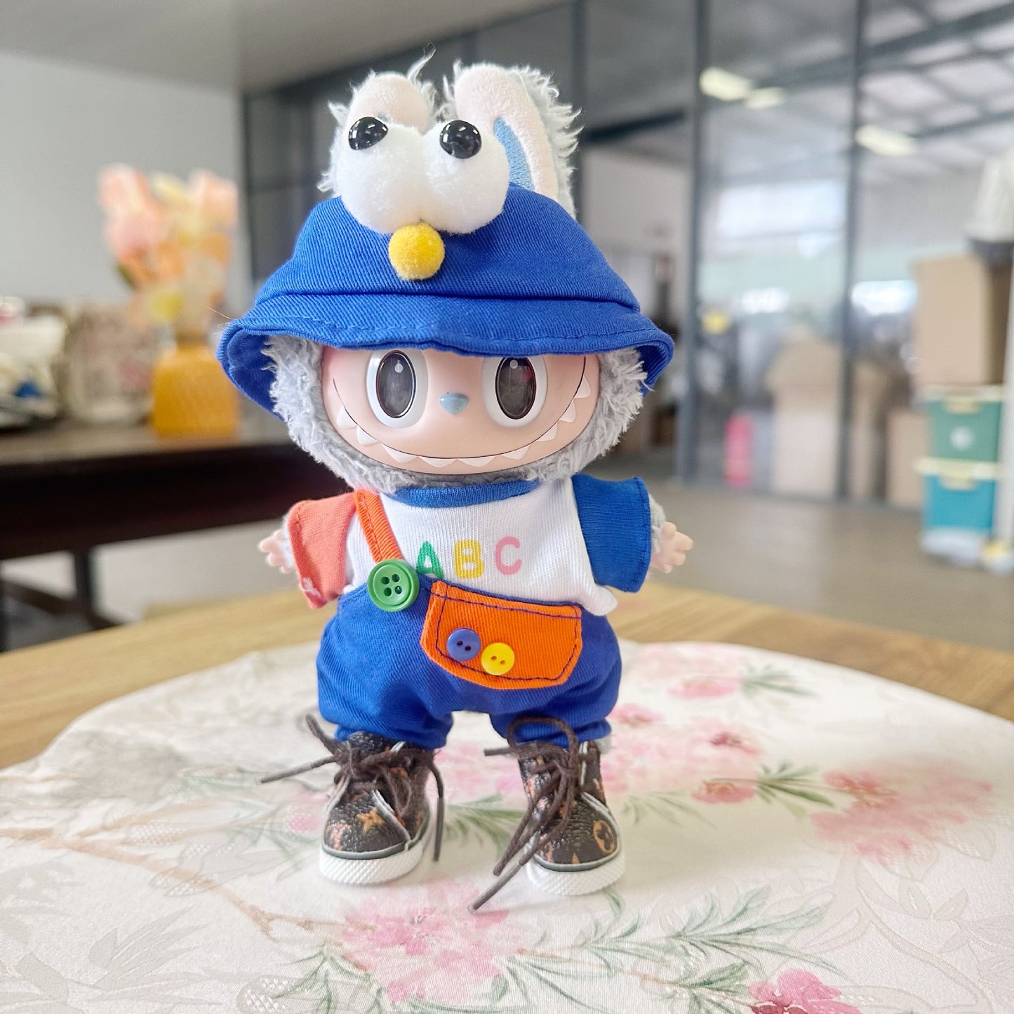 Only clothes] blind box pull cloth doll clothes 17CM pendant LABUBU for sesame bird suit shoes and hats new