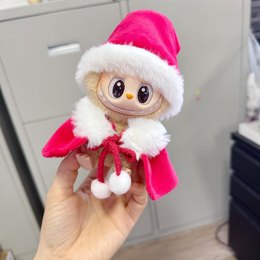Only clothes] the first and second generation blind box labubu doll Christmas clothes LABUBU for the new year clothes hat
